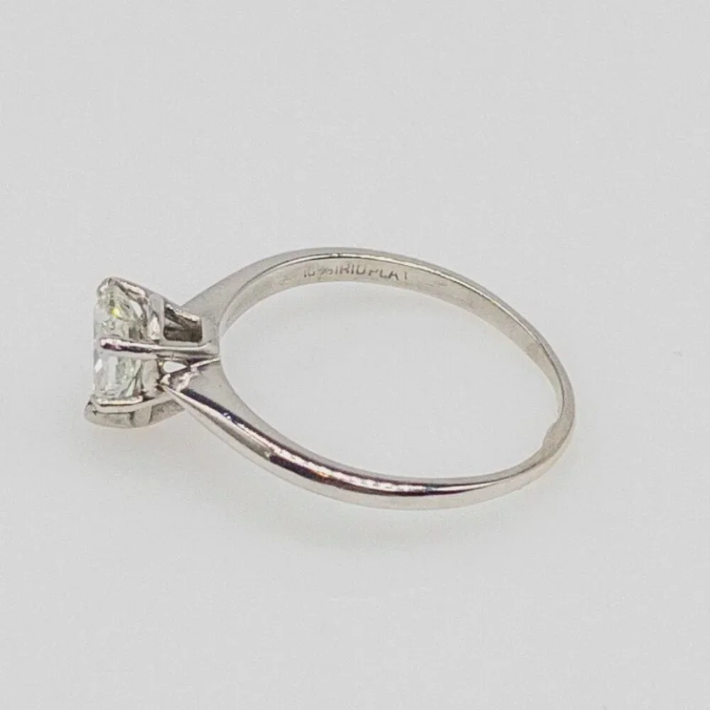 1ct Pear Cut SI1 J Diamond Platinum Wedding Ring